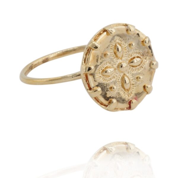 bague chevalière plaqué or ethnique dolita