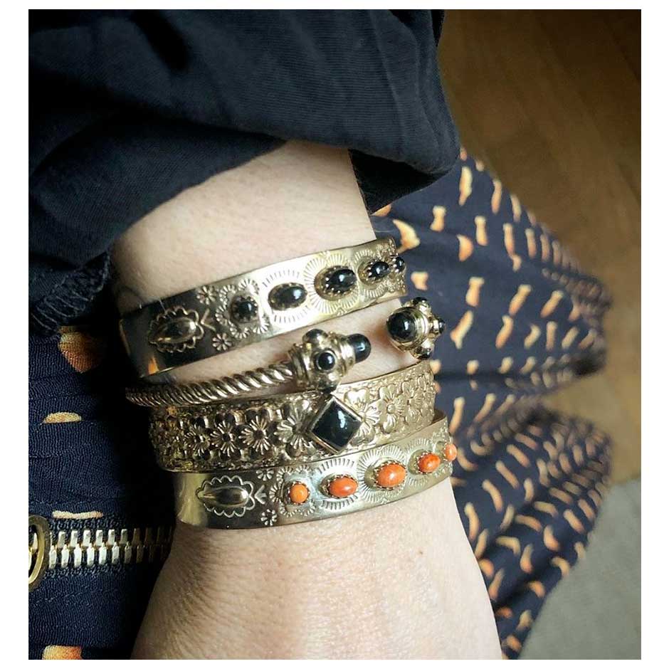 jonc suzette onyx l'atelier plume idée cadeau bijoux femme