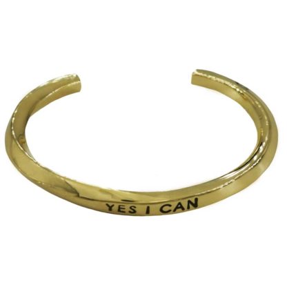 bracelet jonc doré en laiton recyclé de la marque de bijoux éco responsable Soko