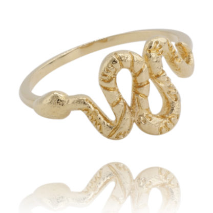 Bague tendance doré serpent femme plaqué or de qualité Dolita-bijoux