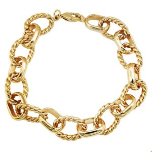bracelet chaîne dorée plaqué or