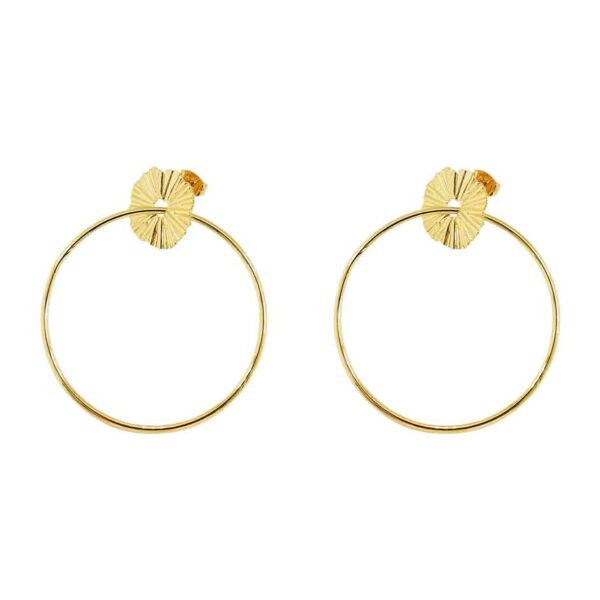 boucles d'oreilles maxi créoles dorées femme bijoux tendance