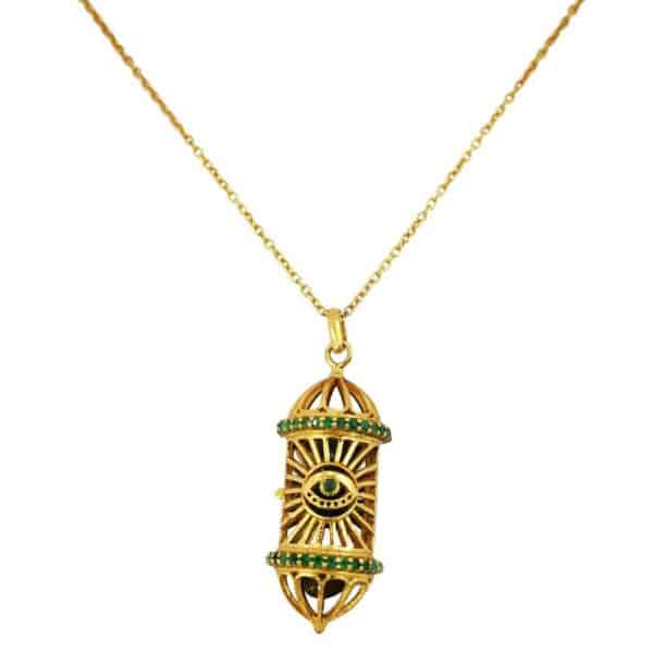 collier Bohemian Rhapsodie Aleph émeraude