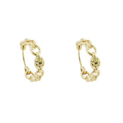 boucles d'oreilles dorées chaîne femme