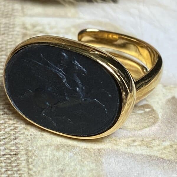 Bague Pegasus noire