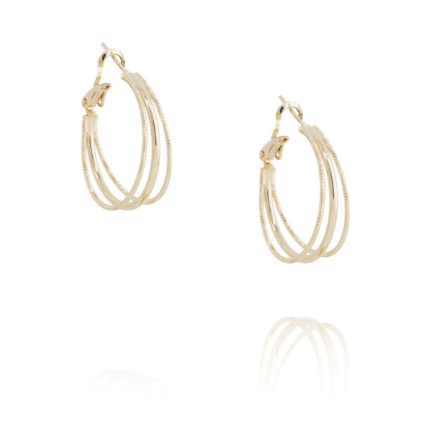 boucles d'oreilles dorées créoles femme Antigone XL chez Dolita-bijoux