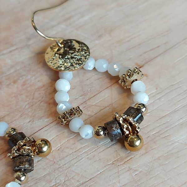 Boucles d'oreilles nacre blanche