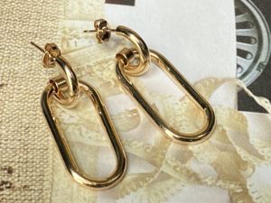 Boucles d'oreilles dorées Clémence