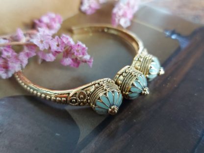 Bracelet jonc Amélie couleur bleu céladéon