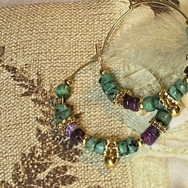 Boucles d'oreilles Amélia en zoïsite