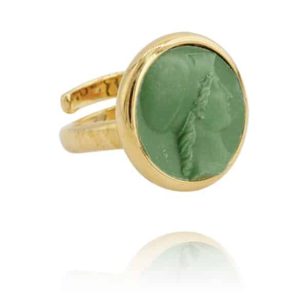 Bague Minerva verte par Grand Tour Collection