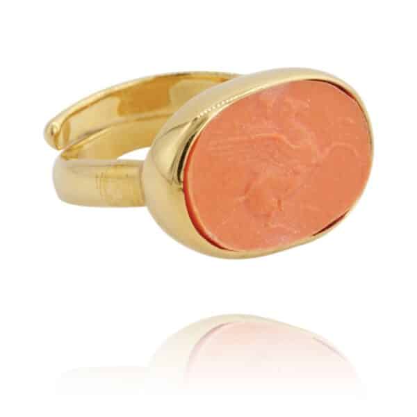 Bague Pegasus orange par Grand Tour Collection