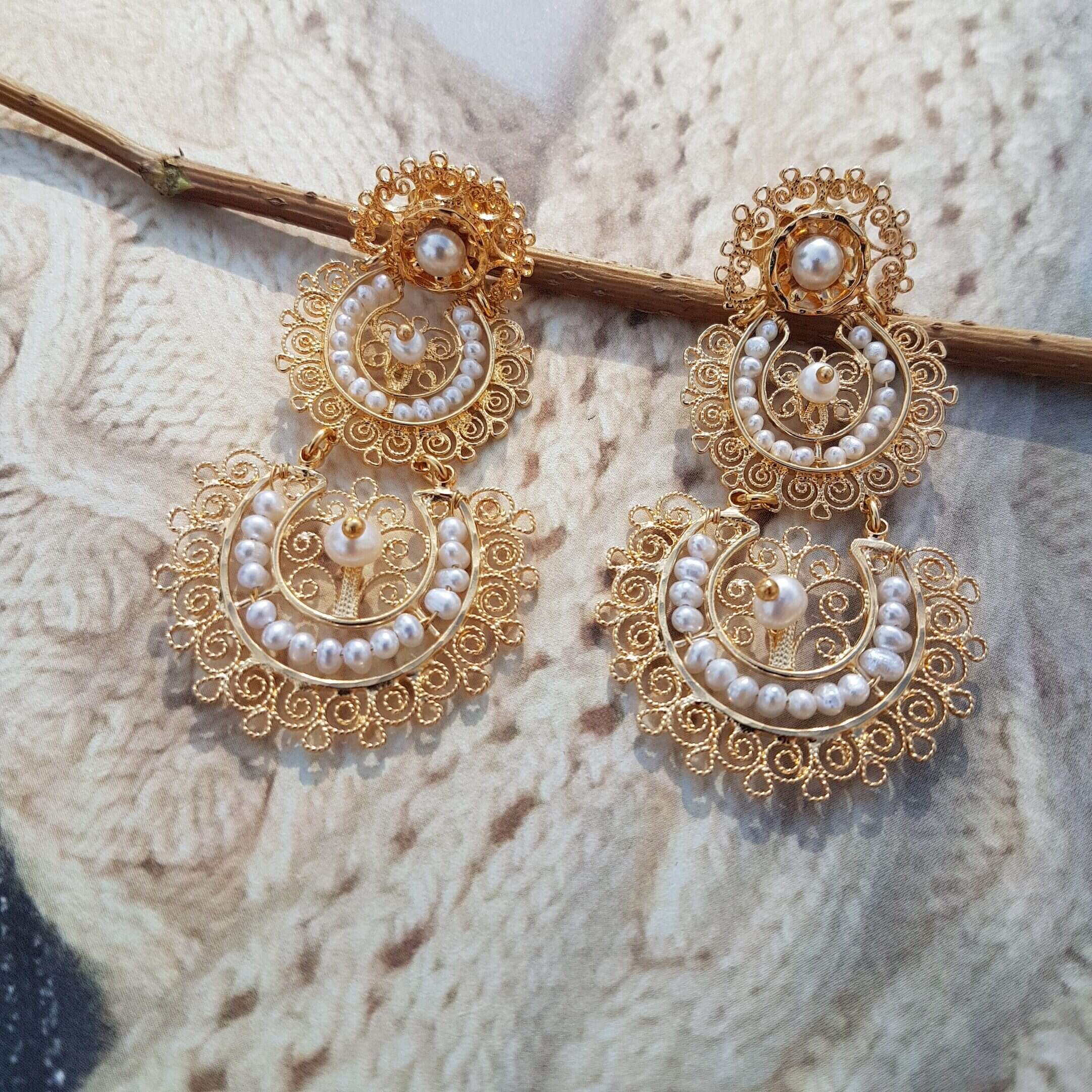 Boucles d'oreilles Yuca 2 rangs