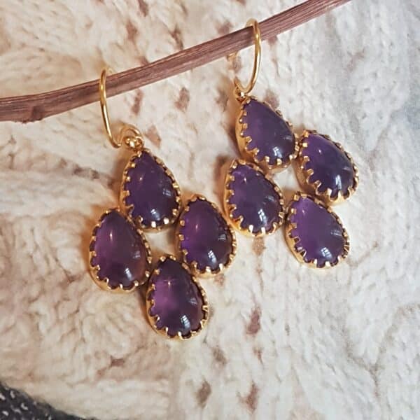 Boucles d'oreilles Noalie améthyste