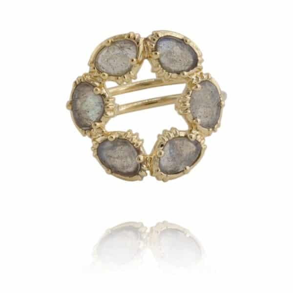 Bague Ariane en labradorite par Au Fil de Lo