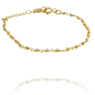 bracelet chaîne perles pyrite doré une à une marque bijoux française