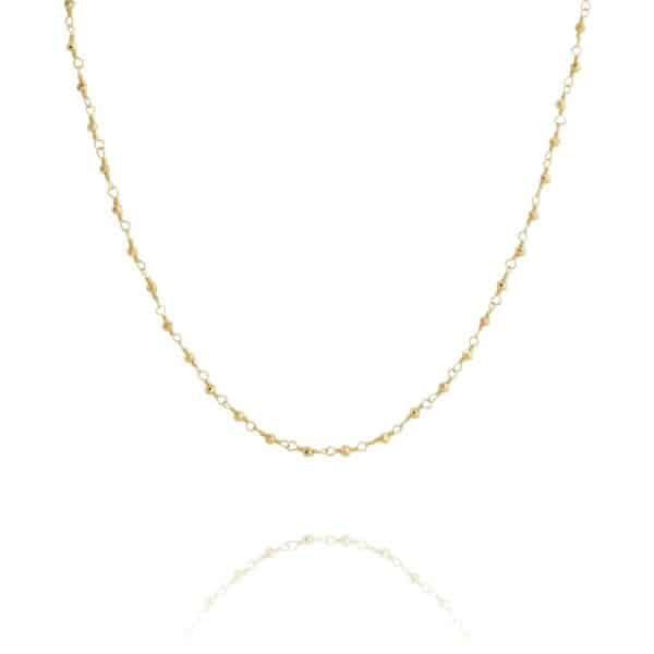 collier Inde pyrite chaîne et perles pierres naturelles en tourmaline Une à Une bijoux