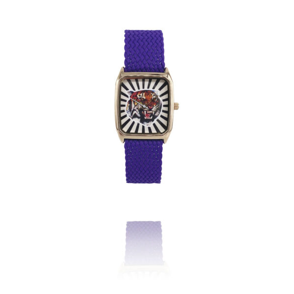 Montre tigre bengale violet par LAPS CHEZ Dolitabis