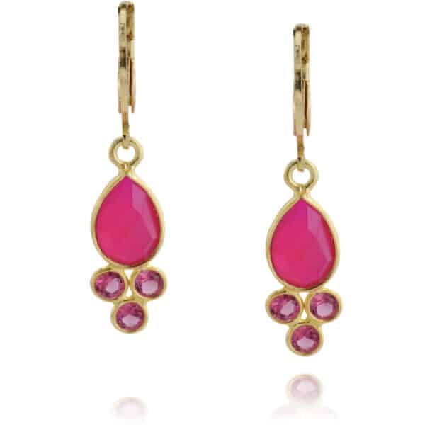 Boucles d'oreilles Ambra teinte rose par Delphes