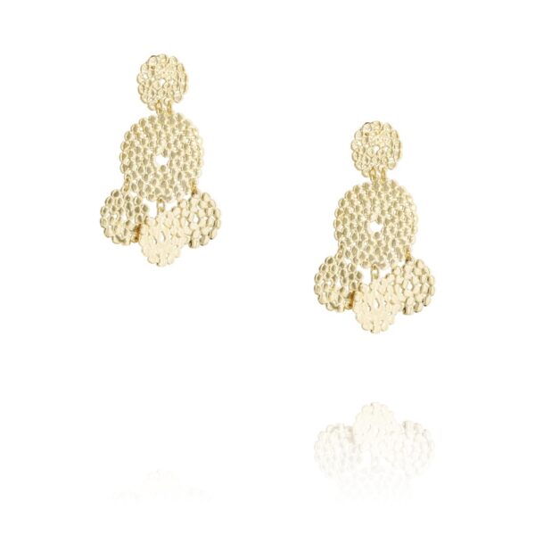 Boucles d'oreilles femme Lucky sequin dorées par Gas bijoux chez Dolita-bijoux