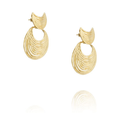 Boucles d'oreilles femme Luna Wave mini dorées par Gas bijoux chez Dolita-bijoux