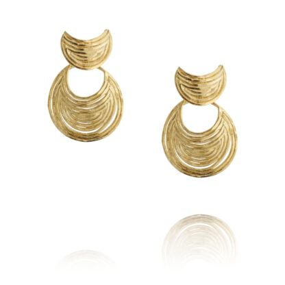 Boucles d'oreilles femme Luna Wave mini dorées par Gas bijoux chez Dolita-bijoux
