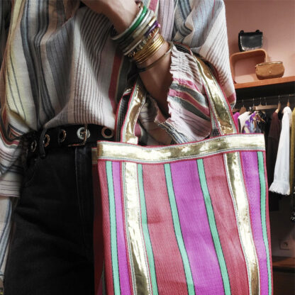 le sac cabas City tendance, multi couleur, violet, rouge, vert, pour la ville chez Dolita-bijoux