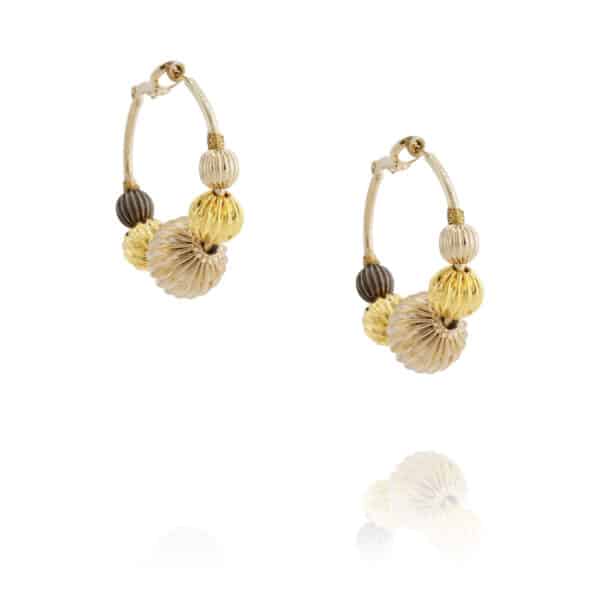 Boucles d'oreilles mini créoles Eliora en bronze chez Dolita-bijoux