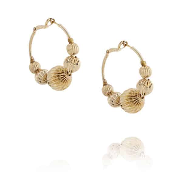 Boucles d'oreilles mini créoles Eliora dorées chez Dolita-bijoux