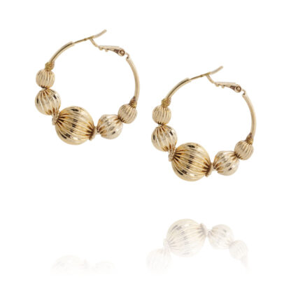 Boucles d'oreilles mini créoles Eliora dorées chez Dolita-bijoux