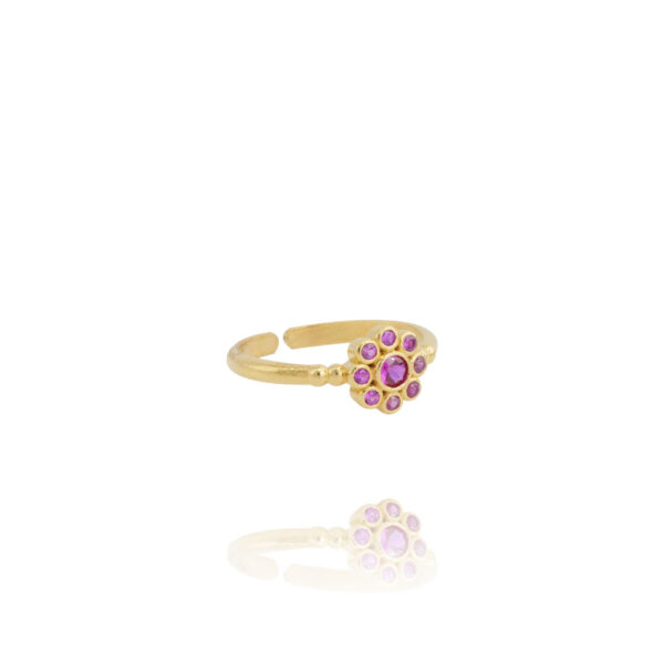 Bague mini Daisy rose par virginie berman chez Dolita-bijoux