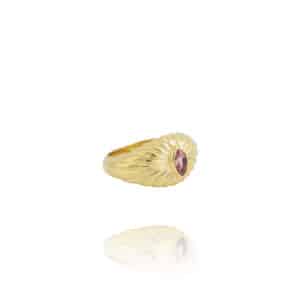 Bague mum en quartz rose indien chez Dolita-bijoux