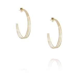 Boucle d'oreille Ayala grande en laiton doré par Socly chez Dolita-bijoux