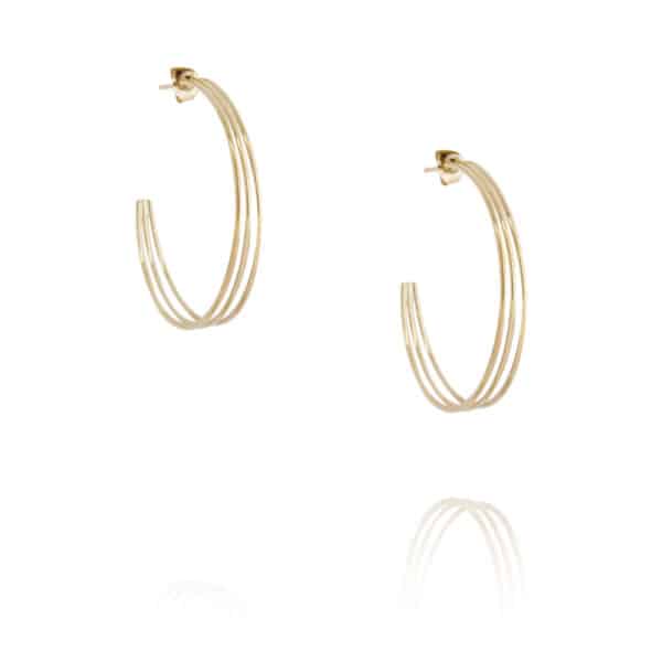 Boucle d'oreille Ayala grande en laiton doré par Socly chez Dolita-bijoux