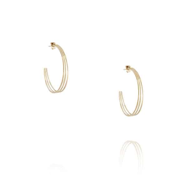 Boucle d'oreille Ayala mini en laiton doré par Socly chez Dolita-bijoux