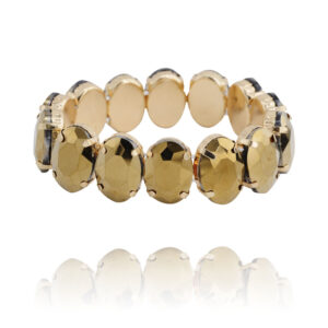 Bracelet fiona en métal doré et cristaux couleur doré chez Dolita-bijoux