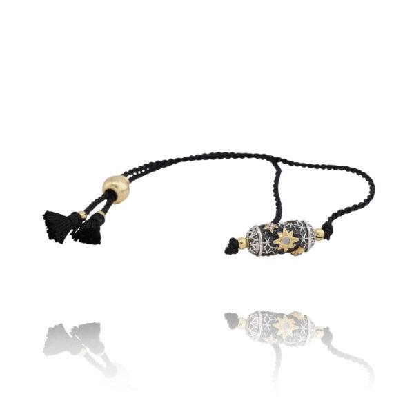 Bracelet Rakhi My Universe 1 fil noir par Dorothée Sausset chez Dolita-bijoux
