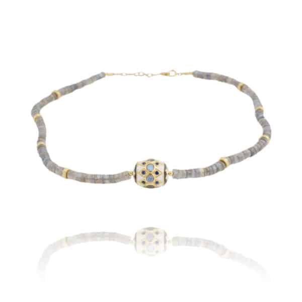 collier Baracoa en labradorite par Dorothée Sausset chez Dolita-bijoux