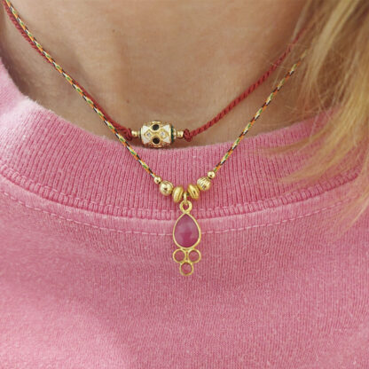 collier Hafsa rouge par Dorothée Sausset chez Dolita-bijoux