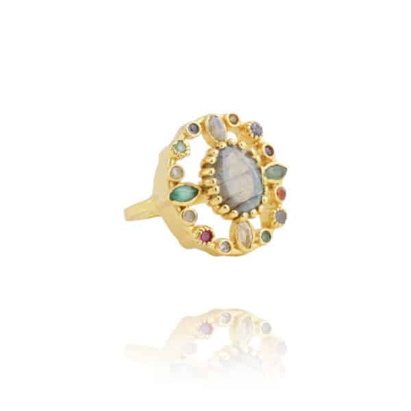 Bague Greta en Labradorite par Diaperis chez Dolita-bijoux