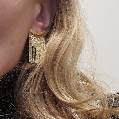 Boucles d'oreilles créoles Lena par Caroline Najman chez Dolita-bijoux