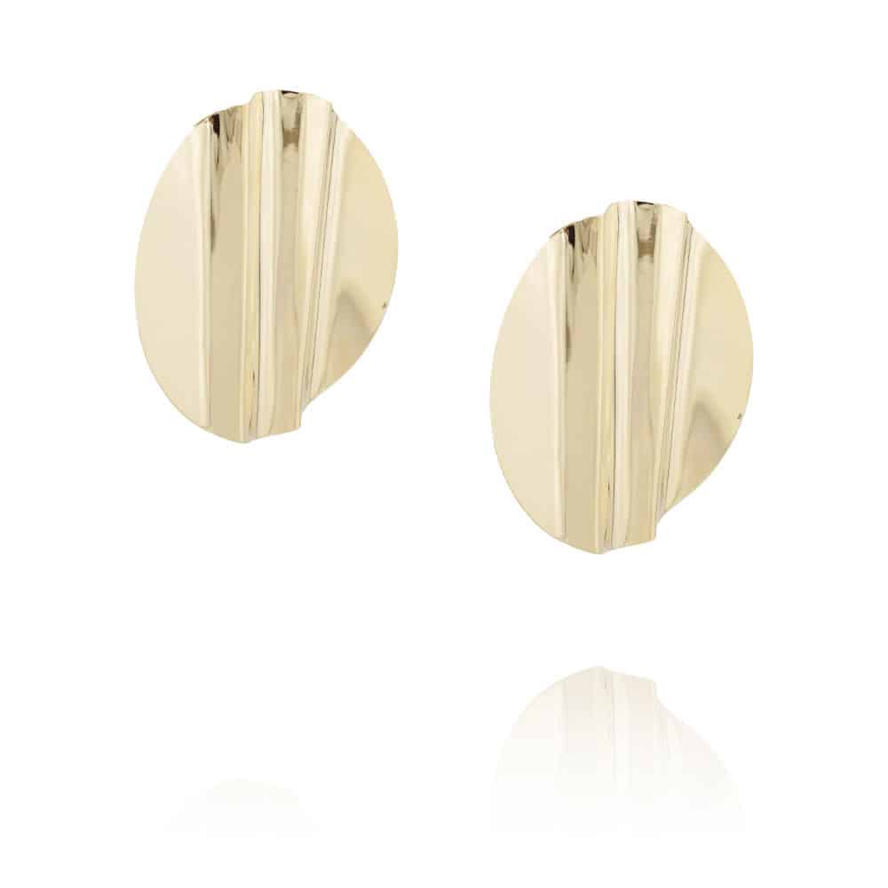 boucles d'oreilles Ondulation en plaqué or par chic Alors chez Dolita-bijoux