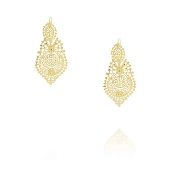 boucles d'oreilles Amira L en argent plaqué or coup de coeur chez Dolita-bijoux