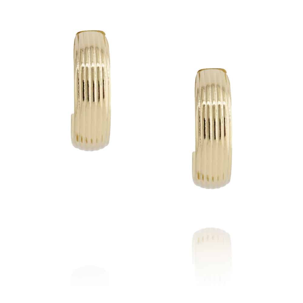 boucles d'oreilles Créoles Hildi en plaqué or par chic Alors chez Dolita-bijoux