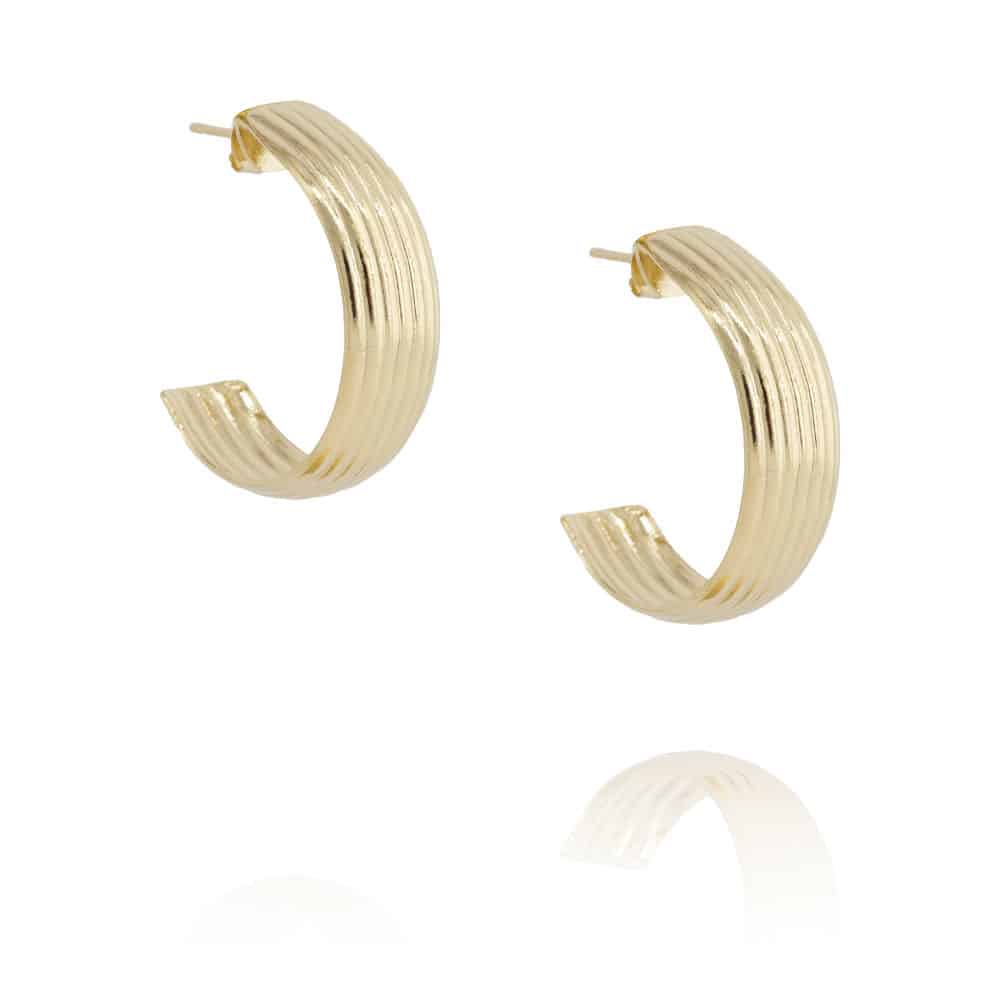 boucles d'oreilles Créoles Hildi en plaqué or par chic Alors chez Dolita-bijoux