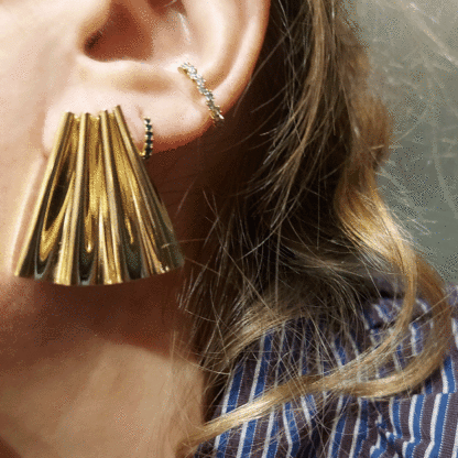 boucles d'oreilles Françoise en plaqué or par chic Alors chez Dolita-bijoux
