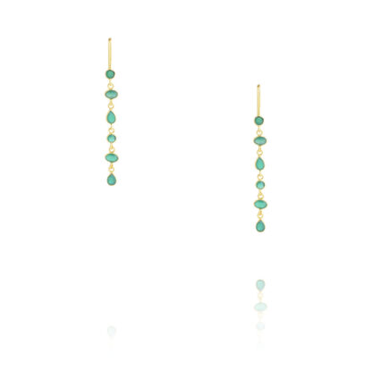 Boucles d'oreilles Lison en Onyx vert par Diaperis chez Dolita-bijoux