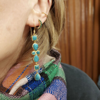 Boucles d'oreilles Maurya en Emeraude par Diaperis chez Dolita-bijoux