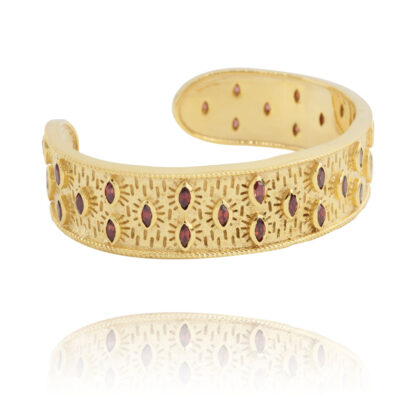 bracelet delia en grenat par Diaperis chez Dolita-bijoux