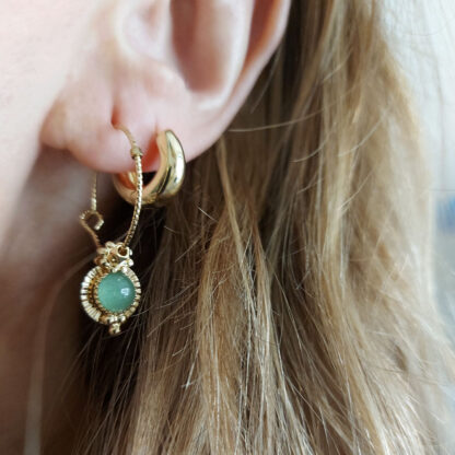 Boucles d'oreilles créoles dorées par Taly chez Dolita-bijoux